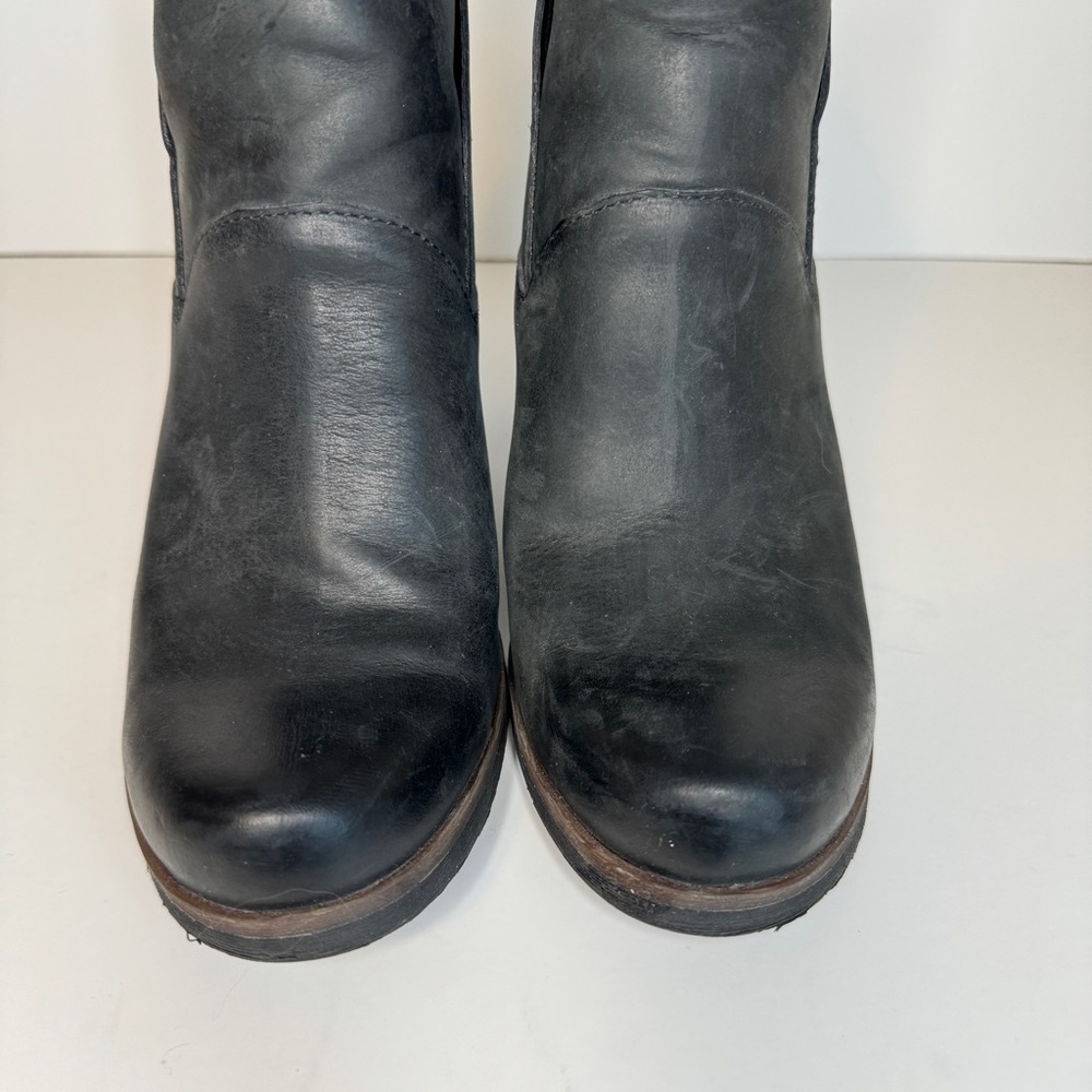 Korks by Kork-Ease Castaneda Black Nubuck Leather Bootie With Back Zip Size 9.5 - Picture 4 of 9